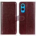 OnePlus Nord CE4 Lite/Oppo K12x Portemonnee Hoesje met Magneetsluiting - Bruin