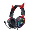 Onikuma X10 Duivel Over-Ear Gaming koptelefoon - Zwart / Rood