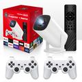 P30 2-in-1 Android 11 Slimme Projector met 2 Draadloze Controllers - EU Stekker - Wit