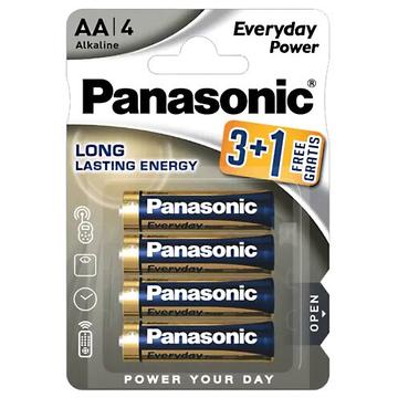 Panasonic Everyday Power LR6/AA Alkaline batterijen - 4 stuks.