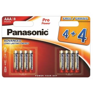 Panasonic Pro Power LR03/AAA Alkaline batterijen - 8 stuks.