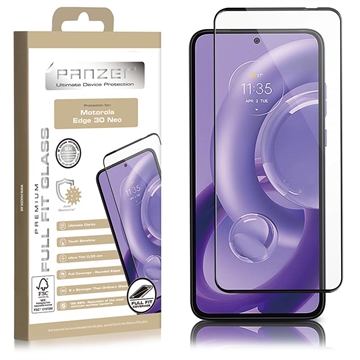 Panzer Premium Full Fit Motorola Edge 30 Neo Glazen Screenprotector - Zwart