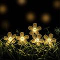 Perzikbloemlicht 50-LED 8-Standen Zonne-Lichtslinger Tuinpad Tuin Decorlamp - Warm Wit