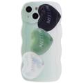 Stijlvolle Wavy Edge iPhone 14 TPU Hoesje - 3 Harten