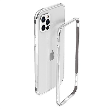 Polar Lights Style iPhone 12 Pro Max Metalen Bumper - Zilver