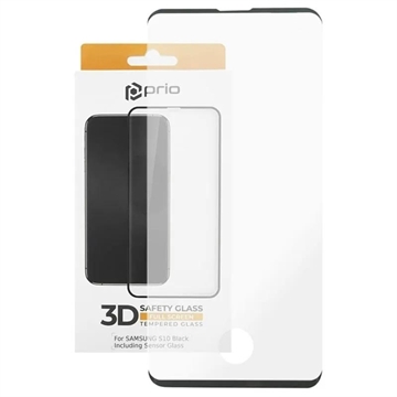 Prio 3D Samsung Galaxy S10 Glazen Screenprotector - Zwart