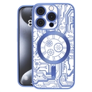 iPhone 16 Pro Prio Elegant Mag Hoesje met Beschermer voor Cameralens - Blauw