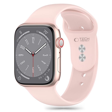 Apple Watch Series 10/9/8/7/6/SE Tech-Protect Siliconen Bandje - 40mm/41mm/42mm - Licht Roze