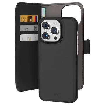 iPhone 15 Pro Puro 2-in-1 Magnetisch Wallet Case (Geopende verpakking - Bulkverpakking) - Zwart