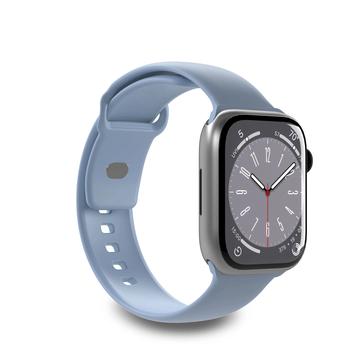 Apple Watch Series Ultra 2/Ultra/10/9/8/SE (2022)/7/SE/6/5/4/3/2/1 Puro Icon Silikon Bandje - 49mm/46mm/45mm/44mm/42mm - Lichtblauw