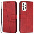 Samsung Galaxy A32 (4G) Quilted Series Portemonnee Hoesje met Standaard - Rood