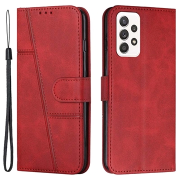 Samsung Galaxy A32 (4G) Quilted Series Portemonnee Hoesje met Standaard - Rood