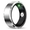 R5 Aluminiumlegering Smart ring met Oplaadhouder - Maat: 10/19.9mm - Zilver