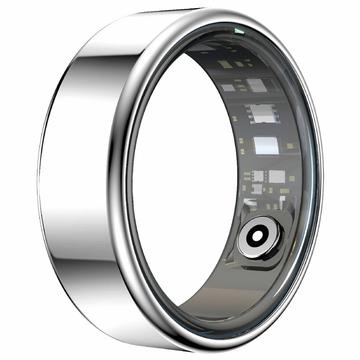 R99 Fitness & Wellness Smart Ring met Oplaadhoesje - Maat: 7/17.4mm - Zilver