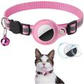 Reflecterende Halsband met AirTag Houder en Bel - Katten en Kleine Honden