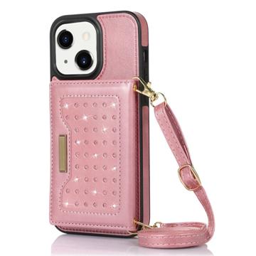 Rhinestone Decor iPhone 14 Plus Hoesje met Portemonnee