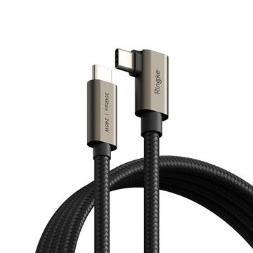 Ringke USB 3.2 2x2 Type-C Kabel PD240W - 90-graden, 1m, 20Gbps