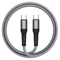 Riversong Hercules 06 Nylon Gevlochten USB-C Kabel - 1m/100W - Grijs