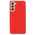 Samsung Galaxy S21 FE 5G Geruberiseerd Kunststof Hoesje - Rood