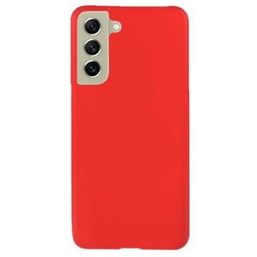 Samsung Galaxy S21 FE 5G Geruberiseerd Kunststof Hoesje - Rood