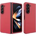 Samsung Galaxy Z Fold5 Geruberiseerd Kunststof Hoesje - Rood