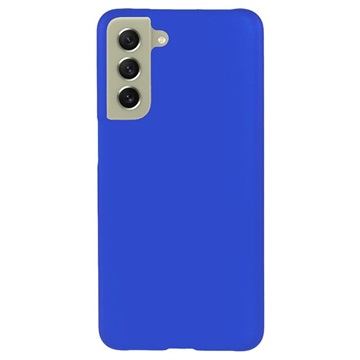 Samsung Galaxy S21 FE 5G Geruberiseerd Kunststof Hoesje - Blauw