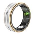 SR03 Ultradunne Multifunctionele Smart Ring - Maat: 10/19.9mm - Gouden Rand / Zilver