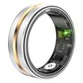 SR03 Ultradunne Multifunctionele Smart Ring - Maat: 10/19.9mm - Goud Midden / Zilver