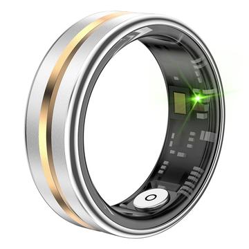 SR03 Ultradunne Multifunctionele Smart Ring - Maat: 11/20.7mm - Goud Midden / Zilver