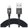 Saii Rampow Gevlochten Lightning Kabel - iPhone, iPad, iPod - 2m - Grijs