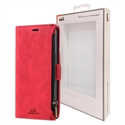 Saii Rits Samsung Galaxy S22 5G Wallet Case - Rood