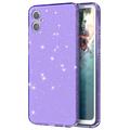 Samsung Galaxy A05 Stylish Glitter Series TPU Hoesje - Durchsichtig Paars