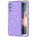 Samsung Galaxy A05s Stylish Glitter Series TPU Hoesje - Doorzichtig Paars