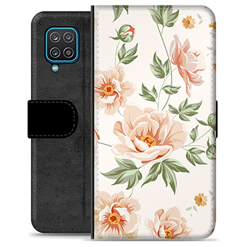 Samsung Galaxy A12 Premium Wallet Hoesje - Bloemen