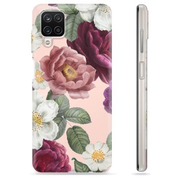 Samsung Galaxy A12 TPU Hoesje - Romantische Bloemen