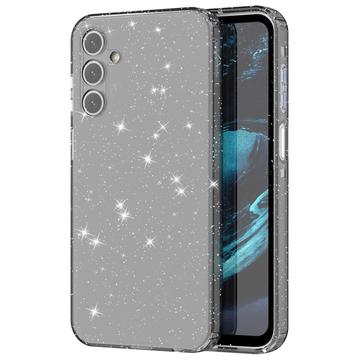 Samsung Galaxy A15 Stylish Glitter Series TPU Hoesje - Doorzichtig Zwart