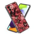 Samsung Galaxy A15 Stijlvolle Ultradunne TPU Hoesje - Rode Bloemen