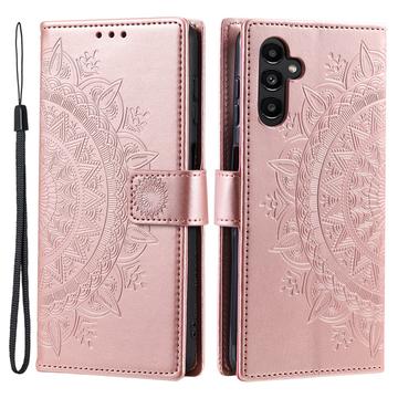 Samsung Galaxy A16 Mandala Series Portemonnee-hoesje - Rose Gold