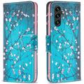 Samsung Galaxy A16 Wonder Series Portemonnee Hoesje - Wit Bloemen