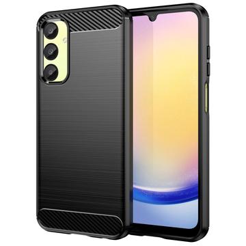 Samsung Galaxy A25 Geborsteld TPU Hoesje - Koolstofvezel