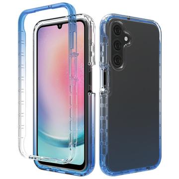 Samsung Galaxy A25 Gradient Series Hybride Hoesje - Blauw / Doorzichtig