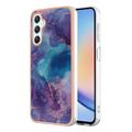 Samsung Galaxy A25 Marble Pattern Gegalvaniseerd IMD TPU Hoesje - Paars