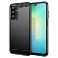 Samsung Galaxy A26 Geborsteld TPU Hoesje - Koolstofvezel - Zwart