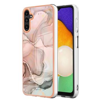 Samsung Galaxy A36 Marmerpatroon Gegalvaniseerd IMD TPU Hoesje - Roze