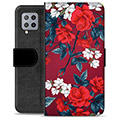 Samsung Galaxy A42 5G Premium Wallet Hoesje - Vintage Bloemen