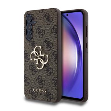 Samsung Galaxy A55 Guess 4G Big Metal Logo Hybride Hoesje - Bruin