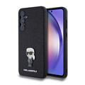 Samsung Galaxy A55 Karl Lagerfeld Fixed Glitter Metal Ikonik Hoesje - Zwart