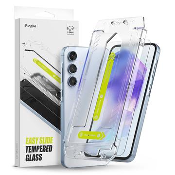 Samsung Galaxy A55 Ringke Easy Slide Glazen Screenprotector - 2 stuks.