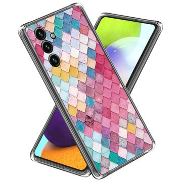 Samsung Galaxy A55 Stijlvolle Ultradunne TPU Hoesje - Regenboog Ruit