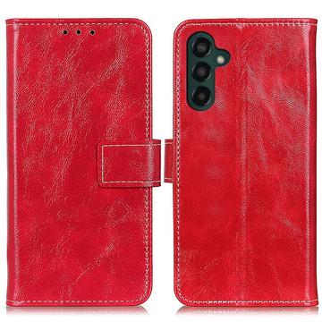 Samsung Galaxy A55 Portemonnee Hoesje met Magneetsluiting - Rood